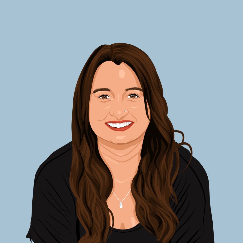 An illustrated image of author Michelle Reyes