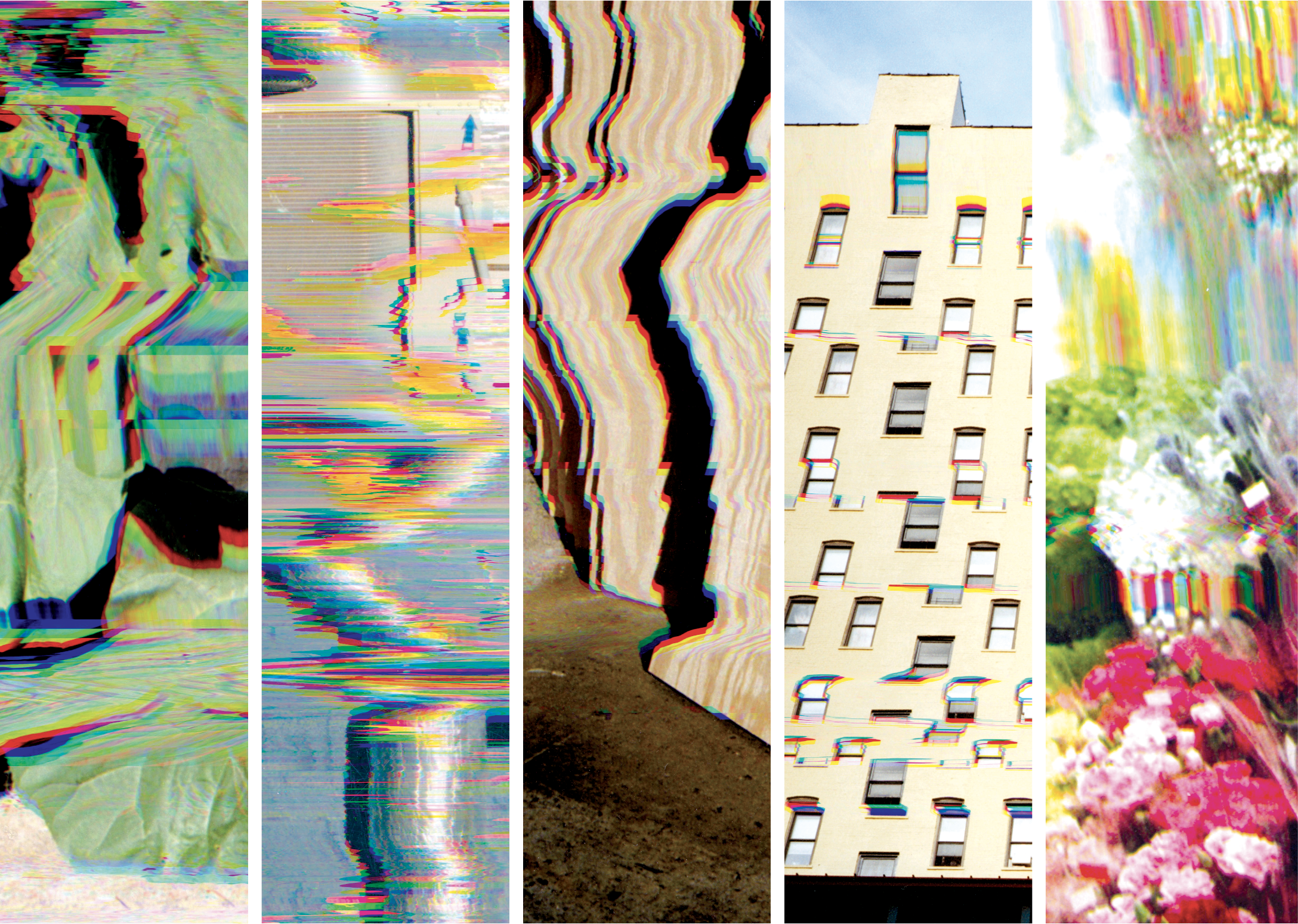 A collage of department images in abstract